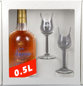 Zanin Grappa di Amarone Monovitigno con 2 Bicchieri - 0.5 L