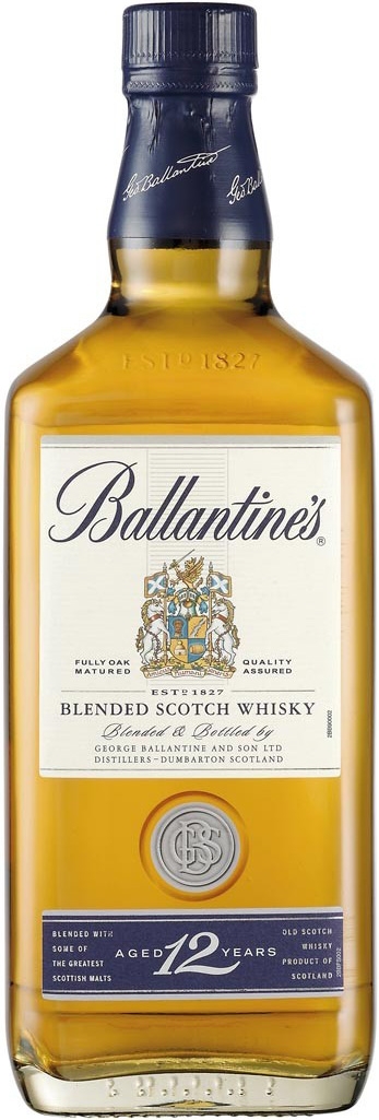 Ballantines Finest Blendet Scotch Whisky Aged 12 Years - 1 L
