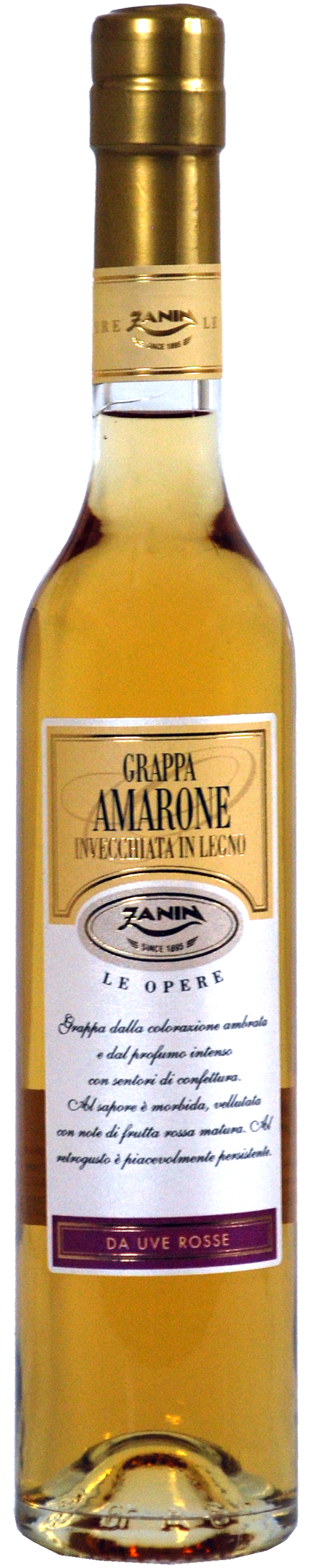 Zanin Grappa Amarone Inv. da Uve Rosse Le Opere - 0.5 L