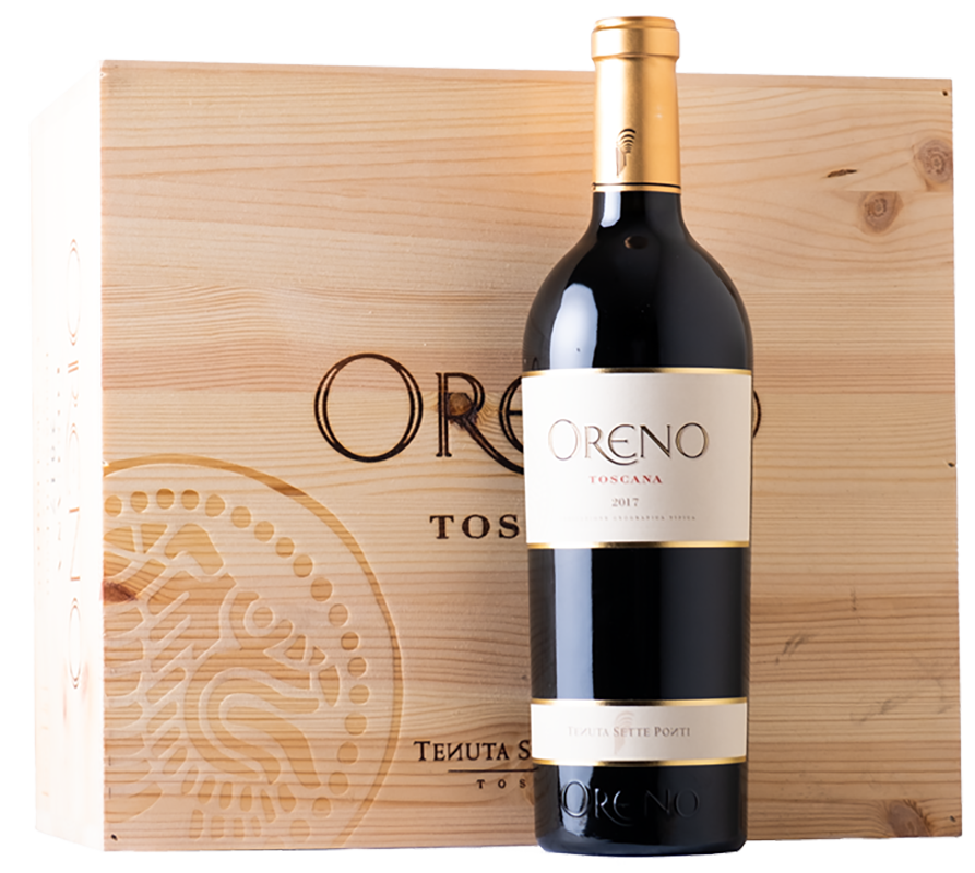 Oreno Toscana IGT - Tenuta Sette Ponti 2020 - 0.75l  in 6er Holzkiste 