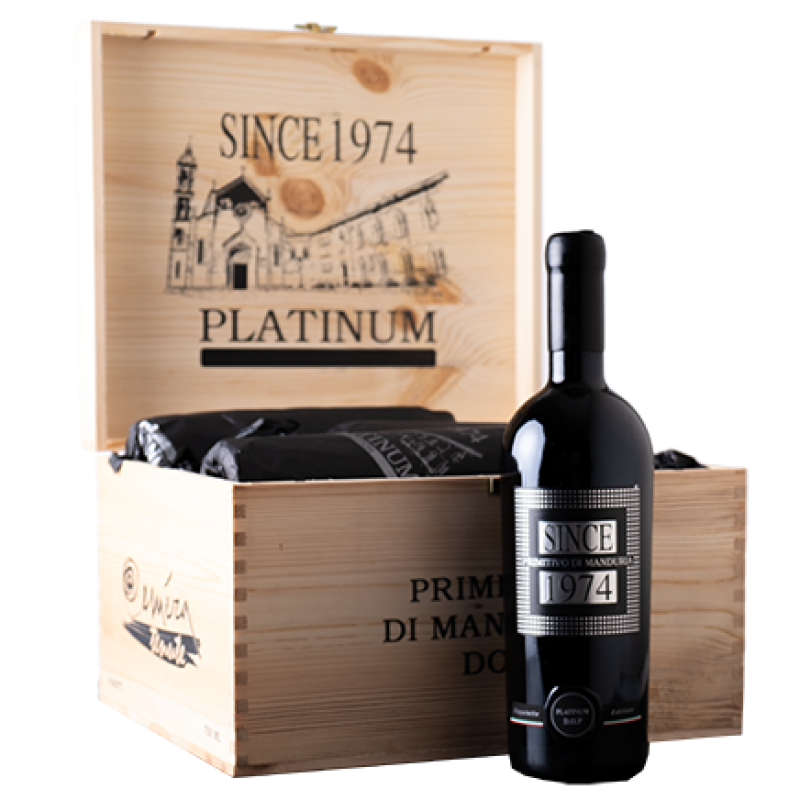 Since 1974 Primitivo di Manduria DOP Platinum Limited Edition 2019- in Holzkiste 