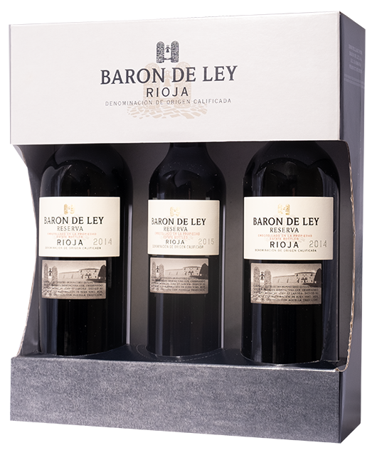 Geschenkset - Baron de Ley Reserva D.O.Ca Rioja  2x 0.75l & 1x 0.5l